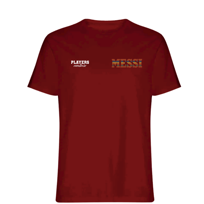 Lionel Messi Classic Logo Players Couture Mens T-Shirt Red