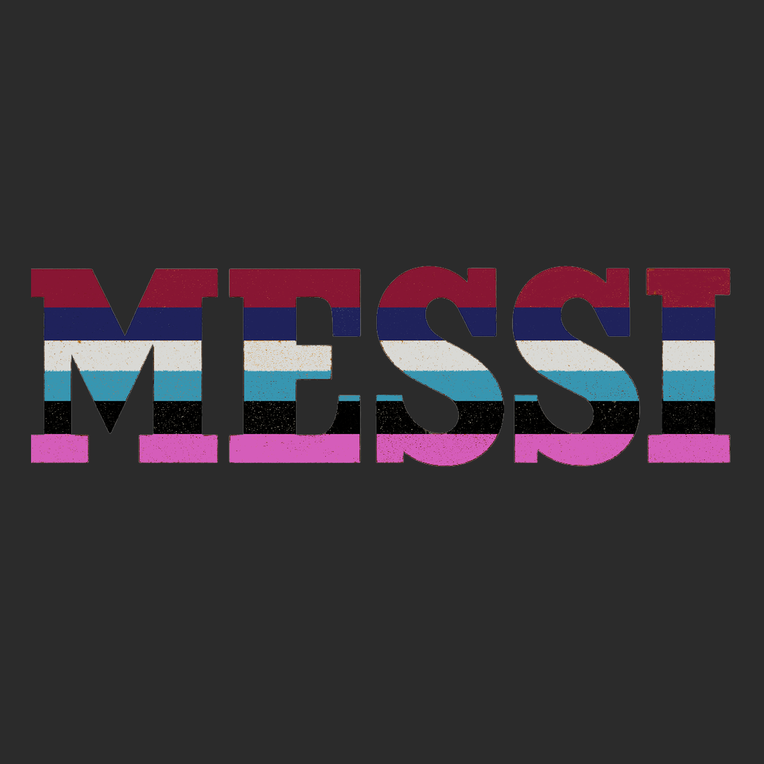 Lionel Messi Colours Logo Players Couture Mens T-Shirt