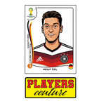 Mesut Ozil World Cup Sticker Men's T-Shirt – close-up detail shot of the Mesut Ozil World Cup Players Couture logo design