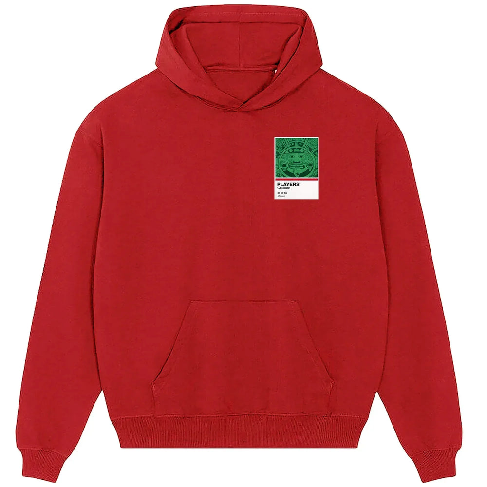 Mexico hoodie – red men's hoodie featuring the Mexico Players Couture logo