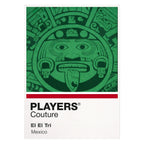 Mexico Classic Football Shirt Colours Frame Men's T-Shirt – white close-up detail shot of the Mexico Players Couture logo