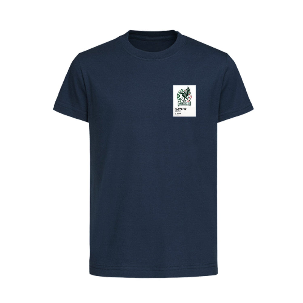 Mexico Logo Graffiti Frame Kids T-Shirt - mexico graffiti frame kids navy tshirt