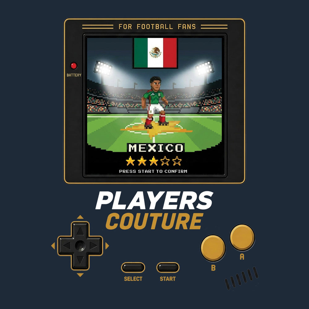 Mexico World Cup 8-Bit Kids Hoodie retro gaming football design by Players Couture