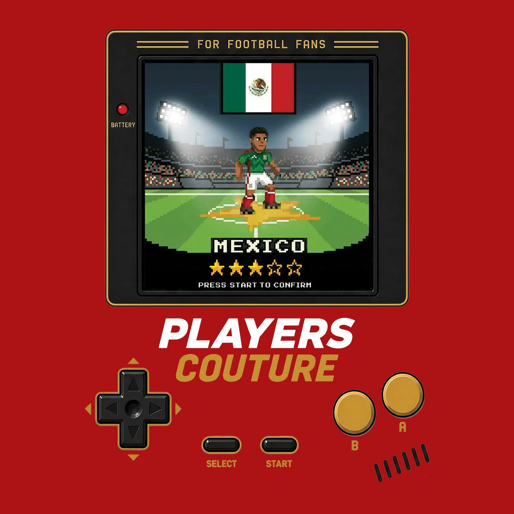 Mexico World Cup 8-Bit Men's Hoodie retro gaming football design by Players Couture