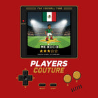 Mexico World Cup 8-Bit Kids T-Shirt retro gaming football design by Players Couture