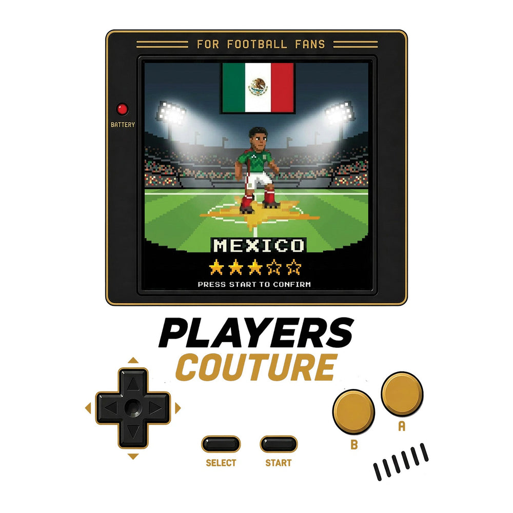 Mexico World Cup 8-Bit Men's Hoodie retro gaming football design by Players Couture