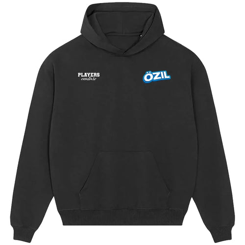 Mezut Ozil hoodie – black men's hoodie featuring the Mezut Ozil Players Couture logo