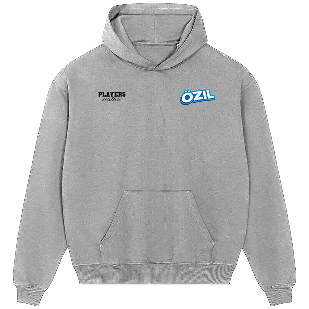 Mezut Ozil Logo Players Couture Men's Casual Hoodie Gray