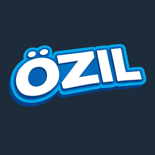 Mezut Ozil Logo Men's Hoodie – navy close-up detail shot of the Mezut Ozil Players Couture logo design