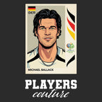 Michael Ballack World Cup Sticker Men's T-Shirt – black close-up detail shot of the Michael Ballack World Cup Players