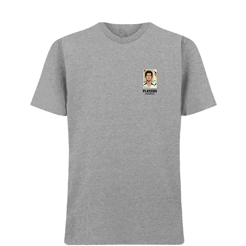 Michael Ballack World Cup t-shirt – grey men's t-shirt featuring the Michael Ballack World Cup Players Couture logo