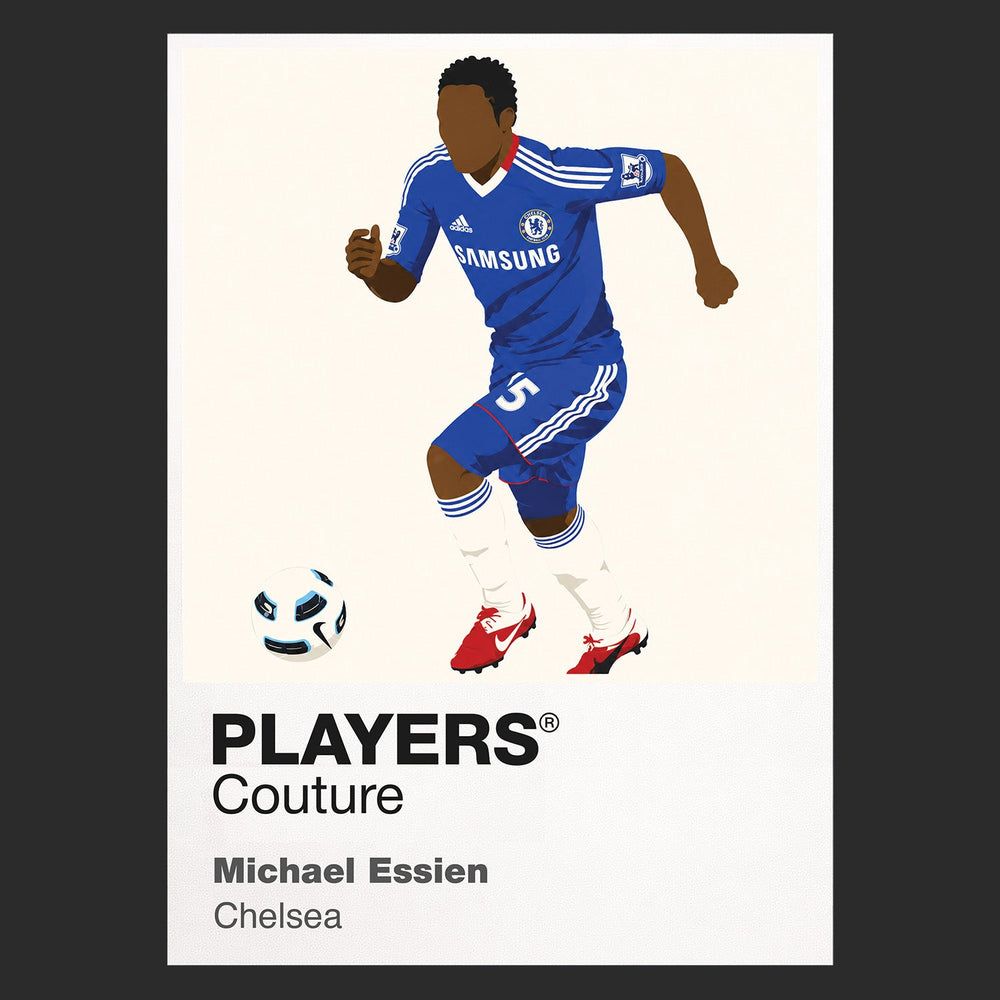 Michael Essien Chelsea black Icon Frame artwork detail