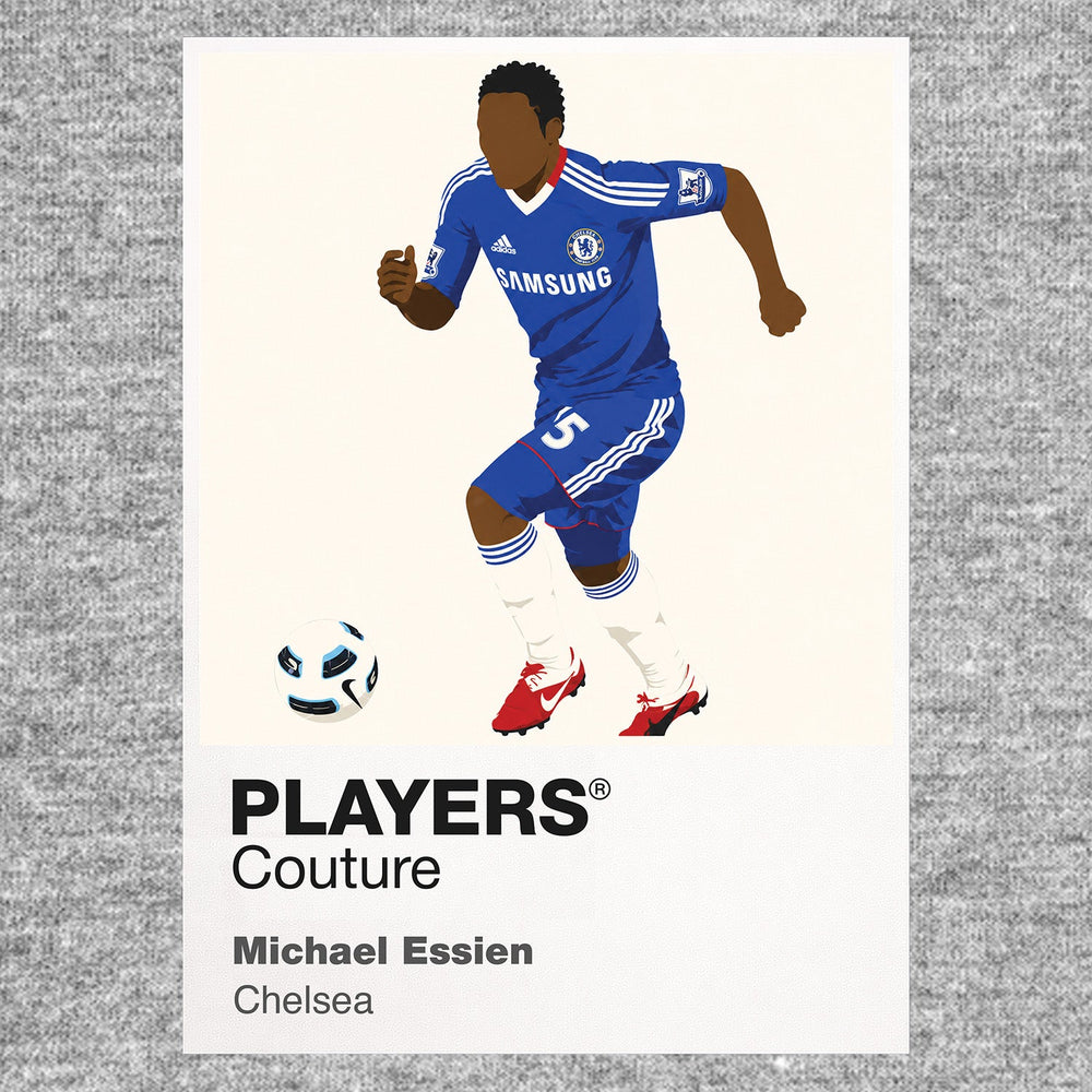 Michael Essien Chelsea grey Icon Frame artwork detail