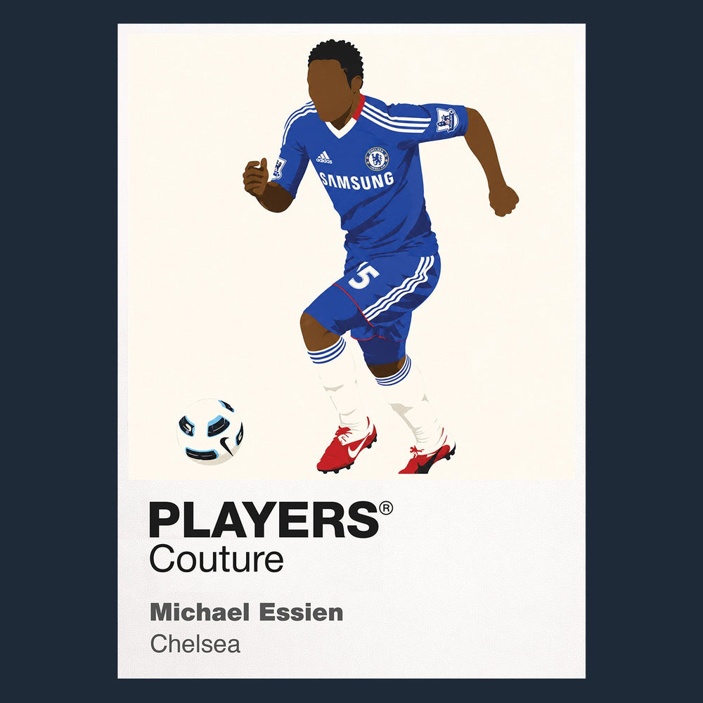 Michael Essien Chelsea navy Icon Frame artwork detail