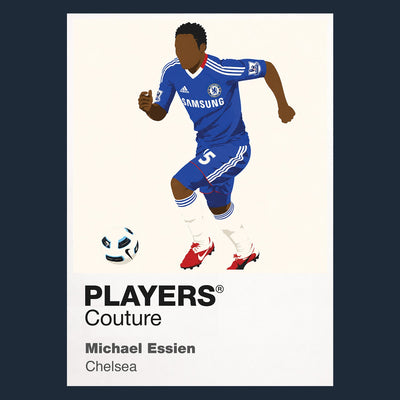 Michael Essien Chelsea navy Icon Frame artwork detail