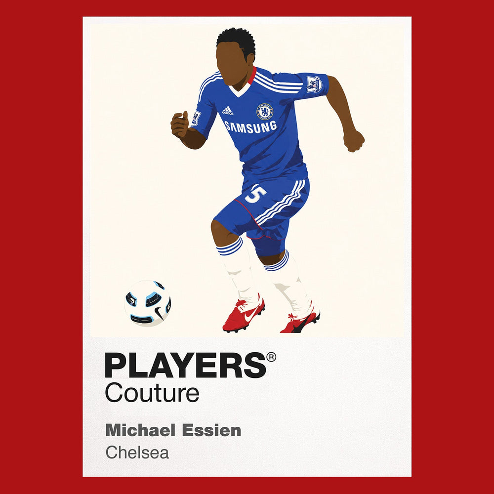 Michael Essien Chelsea red Icon Frame artwork detail