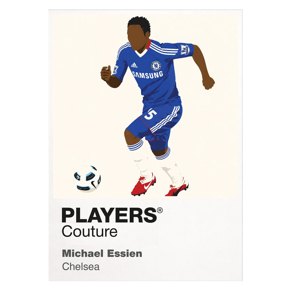 Michael Essien Chelsea white Icon Frame artwork detail