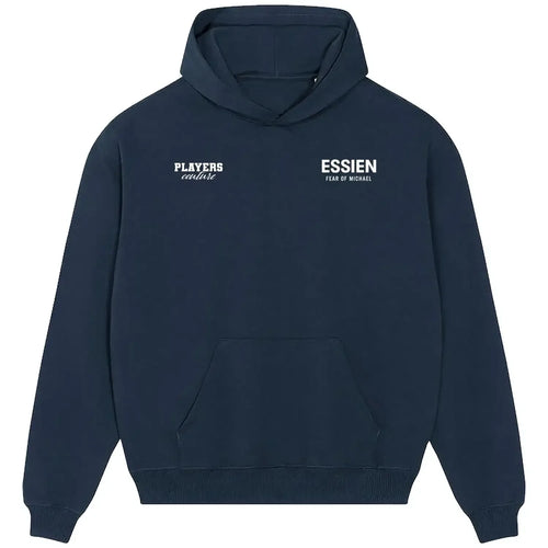 Michael Essien hoodie – navy men's hoodie featuring the Michael Essien Players Couture logo