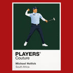 Michael Hollick Golf Icon Frame Men's Polo Shirt in Red - Players Couture Fanwear