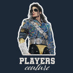 Michael Jackson Glitter Jacket Badge Men's Hoodie – white close-up detail shot of the Michael Jackson Glitter Jacket Players