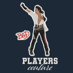 Michael Jackson Dance Badge Men's Hoodie – white close-up detail shot of the Michael Jackson Dance Players Couture logo
