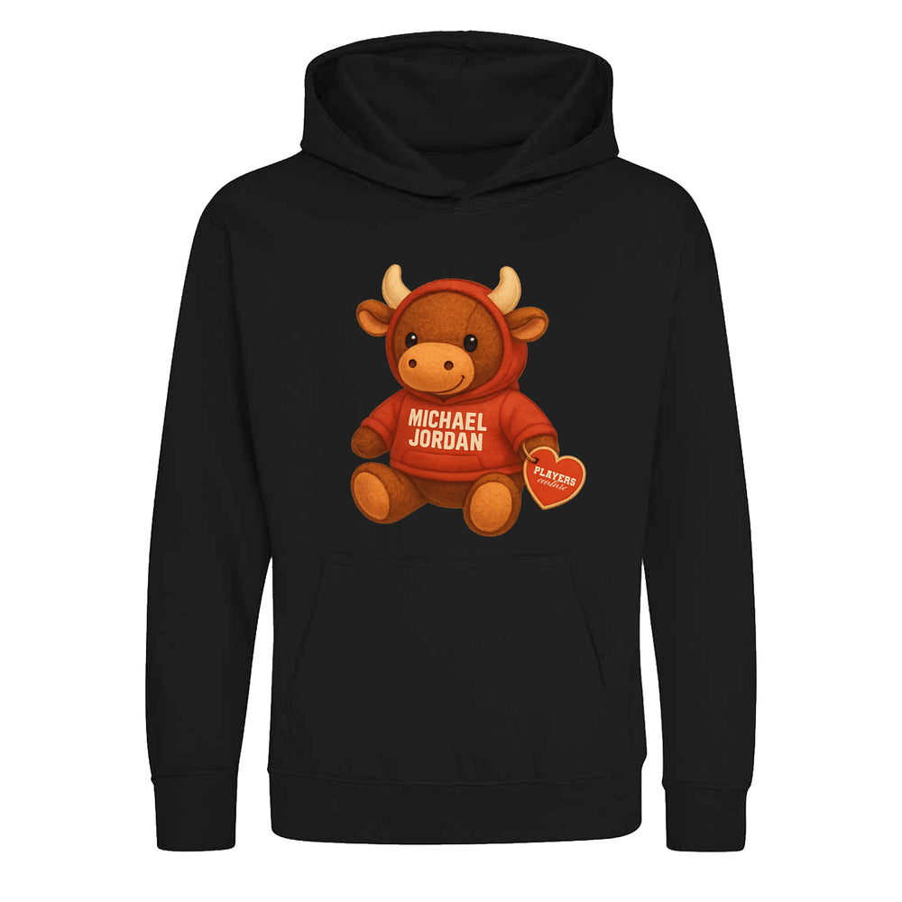 Michael Jordan Bull Logo Players Couture Kids Hoodie Black