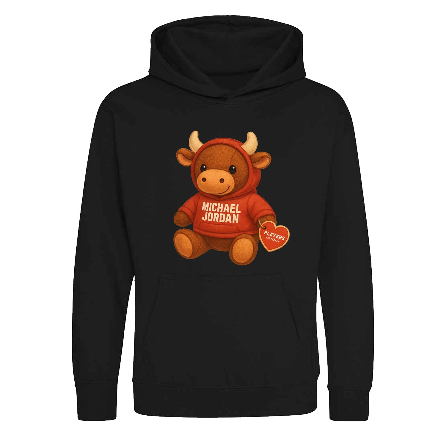 Michael Jordan Bull Logo Players Couture Kids Hoodie Black