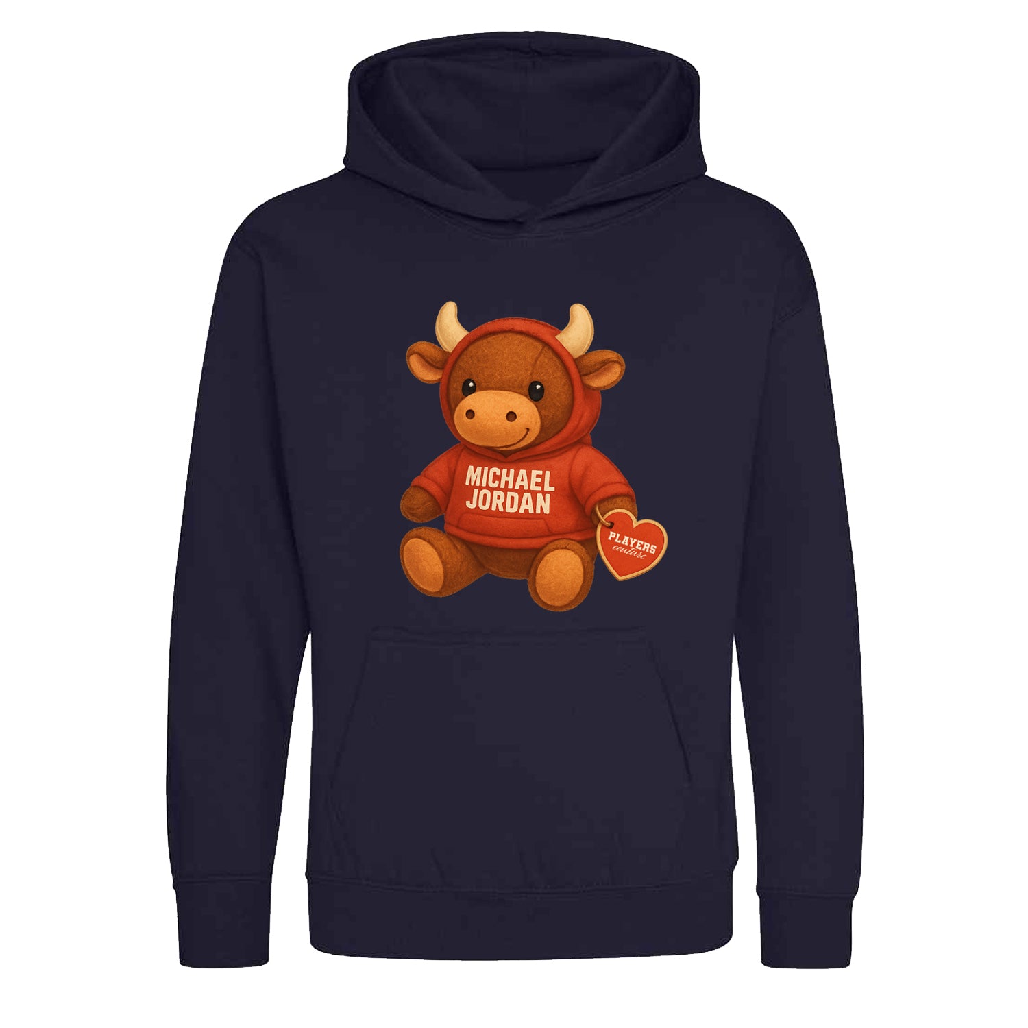 Michael Jordan Bull Logo Players Couture Kids Hoodie Navy
