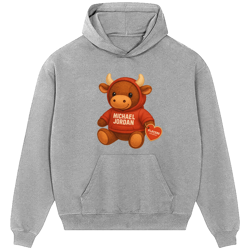Michael Jordan Bull Logo Players Couture Men's Casual Hoodie Gray