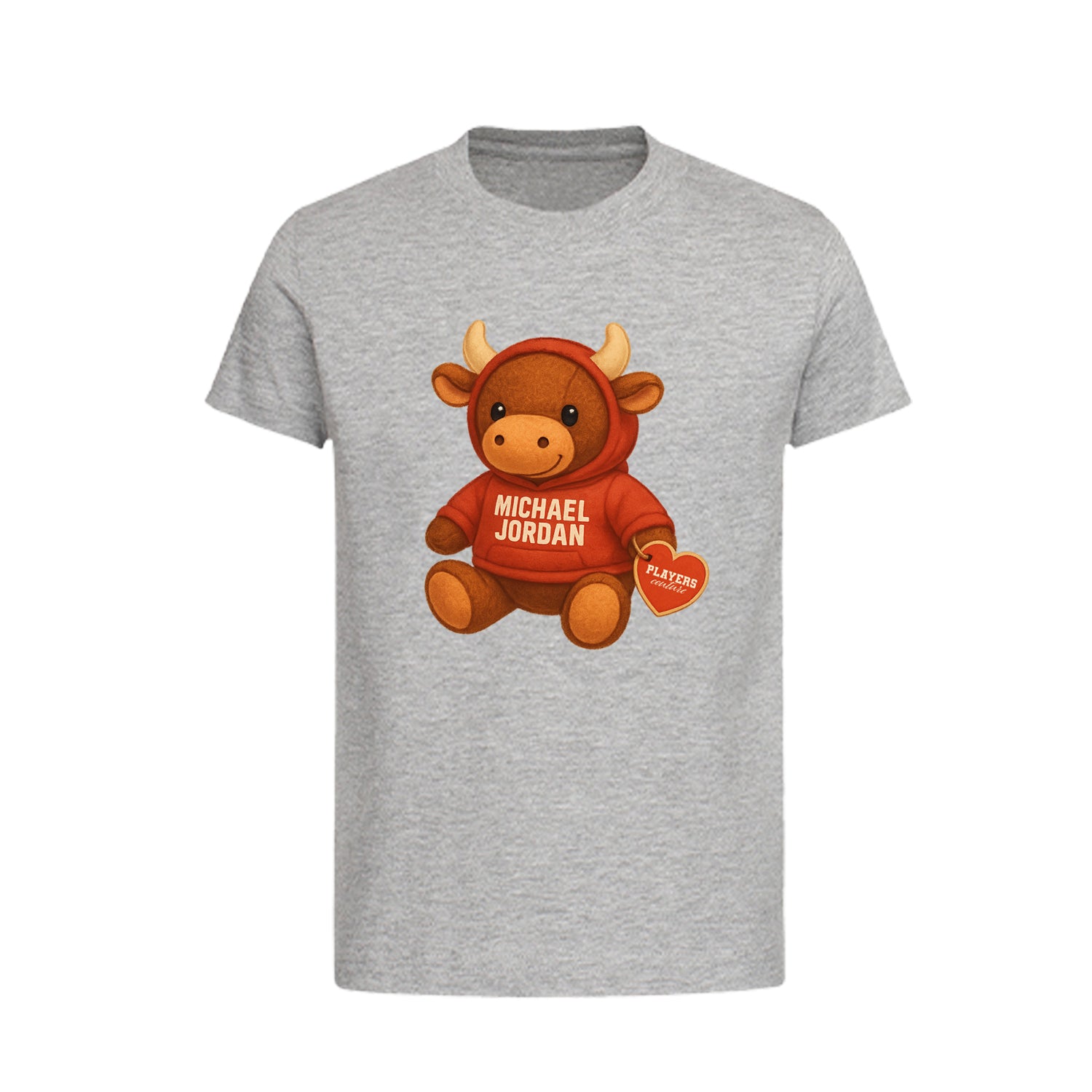 Michael Jordan Bull Logo Players Couture Kids T-Shirt Gray