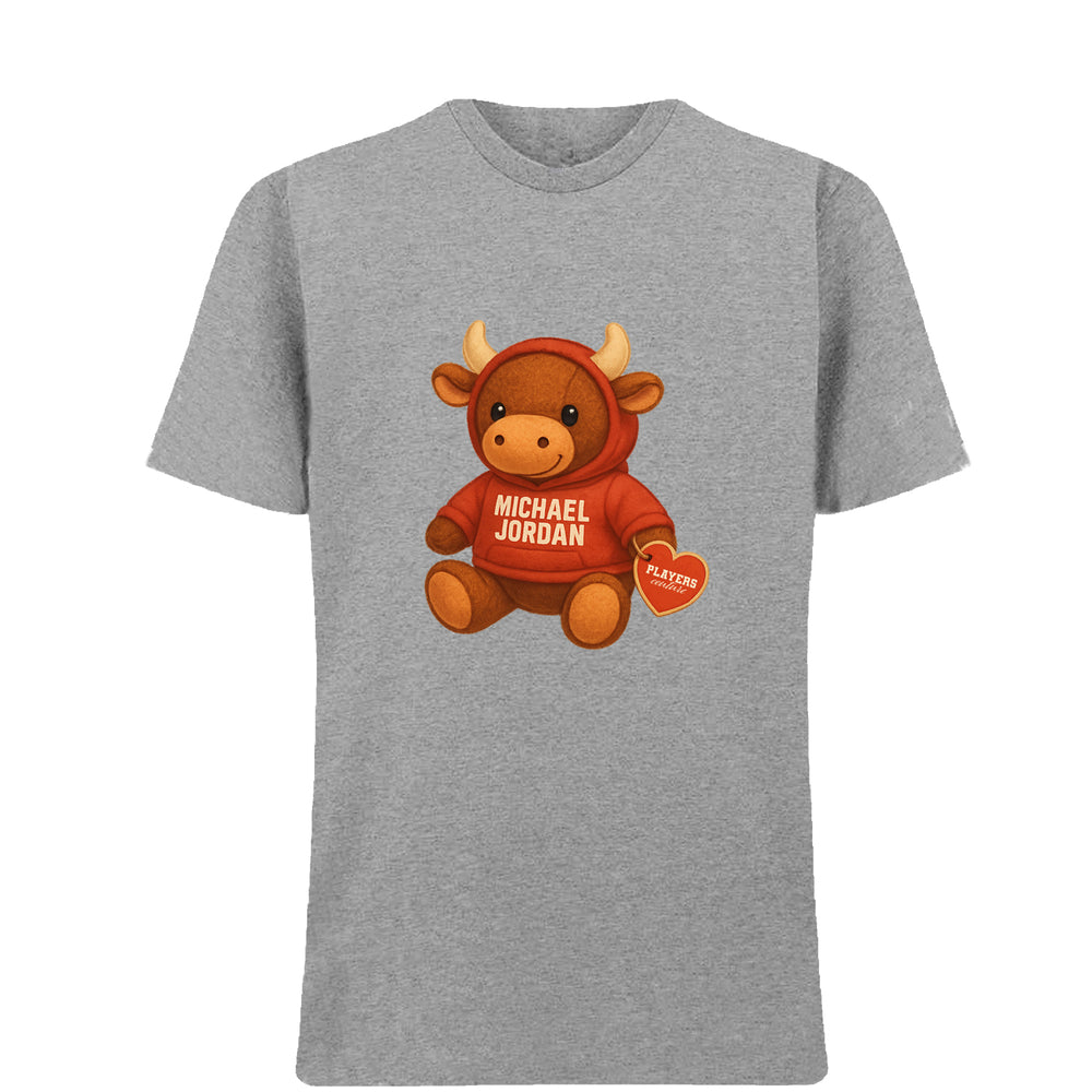 Michael Jordan Bull Logo Players Couture Mens T-Shirt Gray