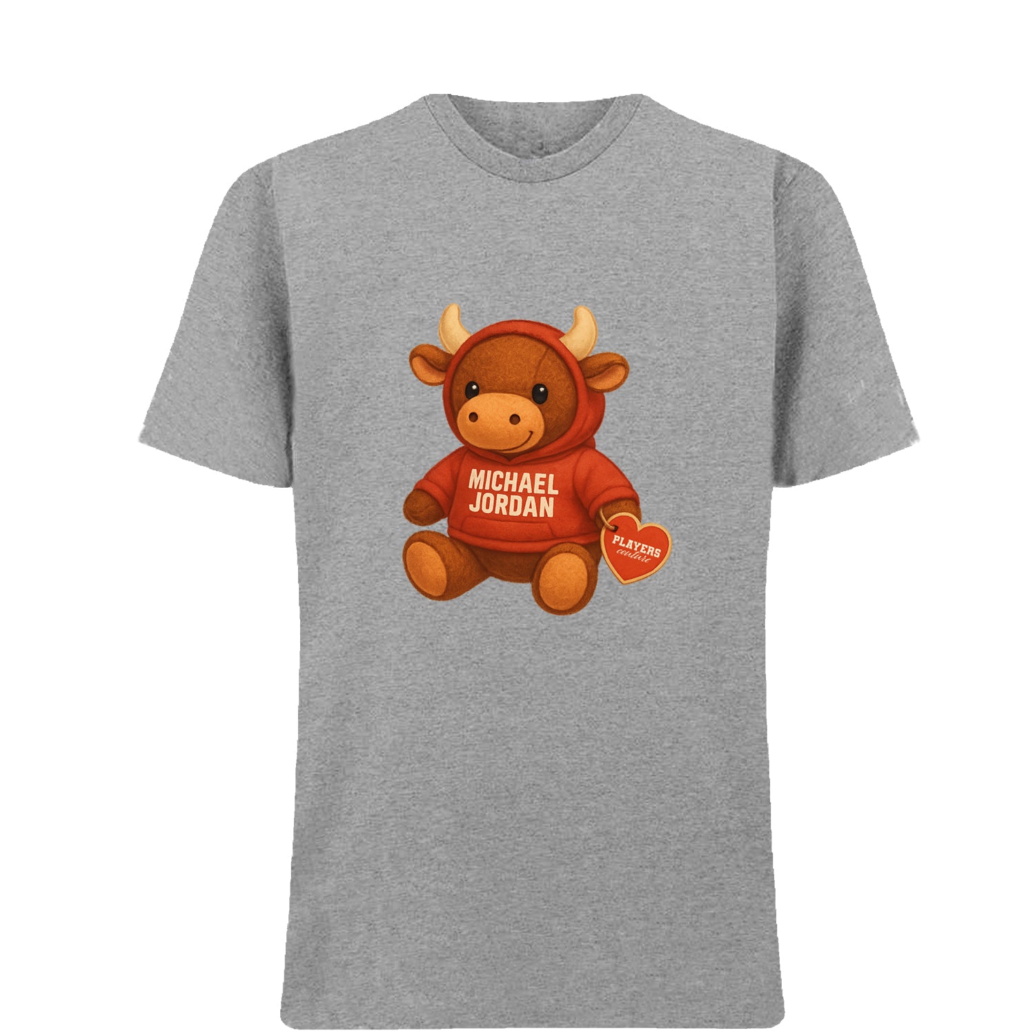 Michael Jordan Bull Logo Players Couture Mens T-Shirt Gray