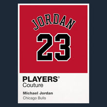 Michael Jordan 23 Red Jersey Frame Men's Hoodie