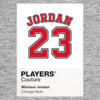 Michael Jordan 23 White Jersey Frame Men's T-Shirt – white close-up detail shot of the Michael Jordan 23 White Players