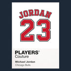 Michael Jordan 23 White Jersey Frame Men's T-Shirt – white close-up detail shot of the Michael Jordan 23 White Players