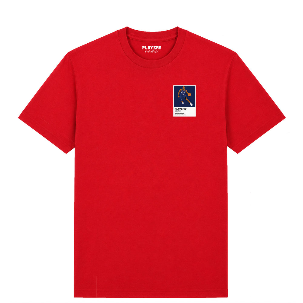 Michael Jordan Wizards Basketball Icon Frame Men's T-Shirt - Red
