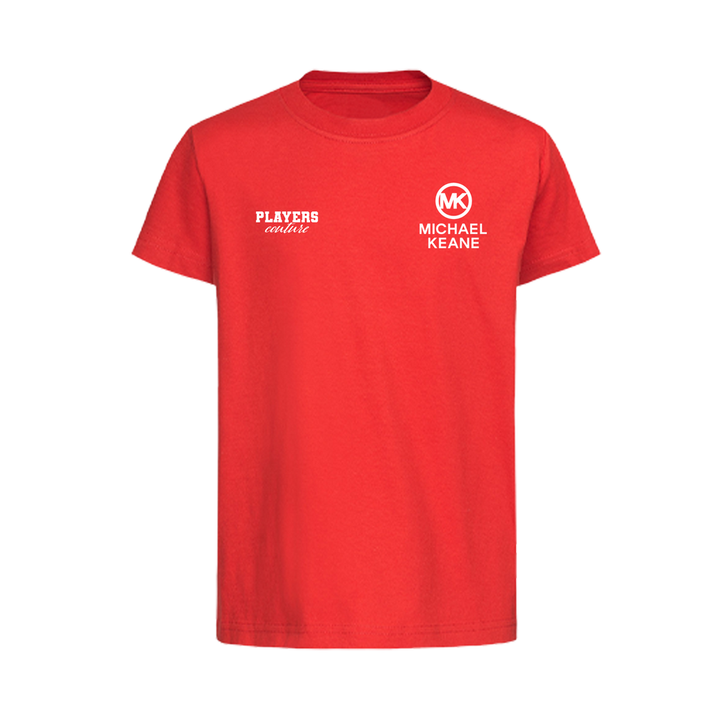Michael Keane Logo Players Couture Kids T-Shirt Red