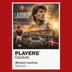 Michael Laudrup Denmark Atlas Frame artwork by Players Couture