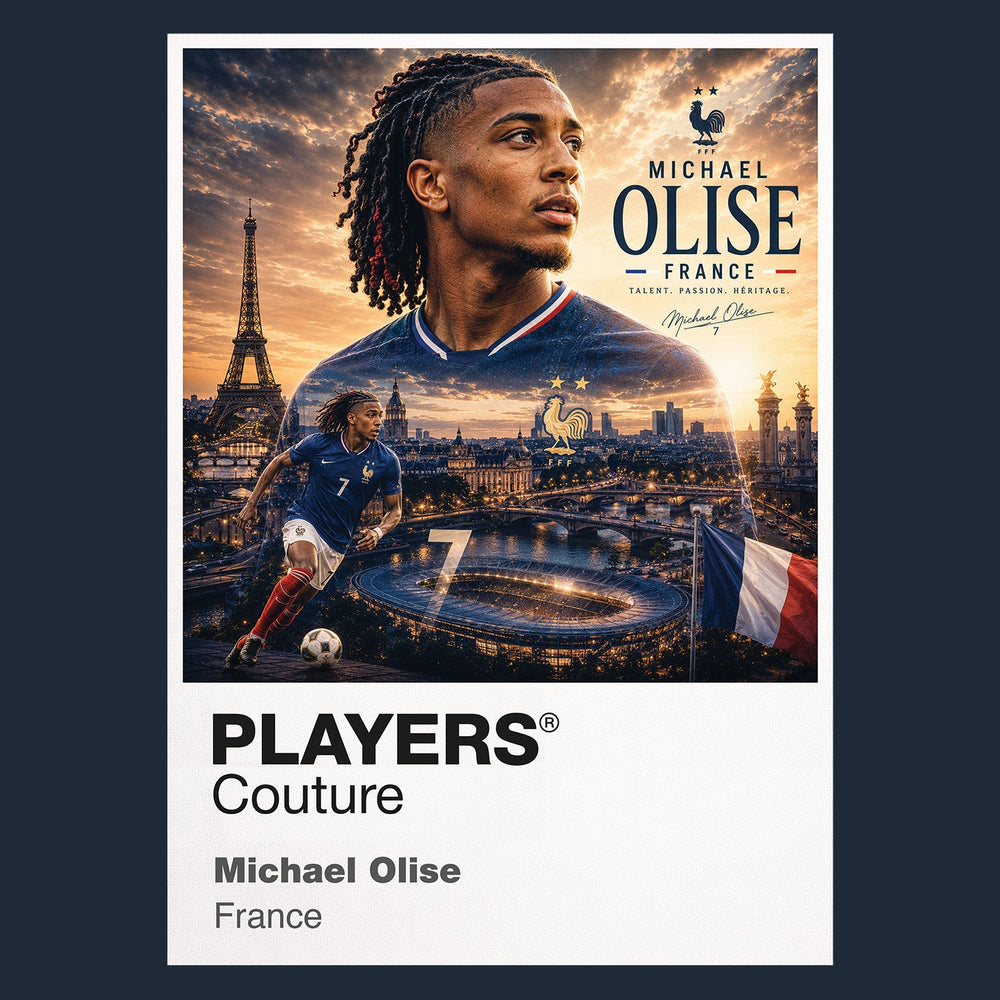 Michael Olise France Atlas Frame artwork by Players Couture