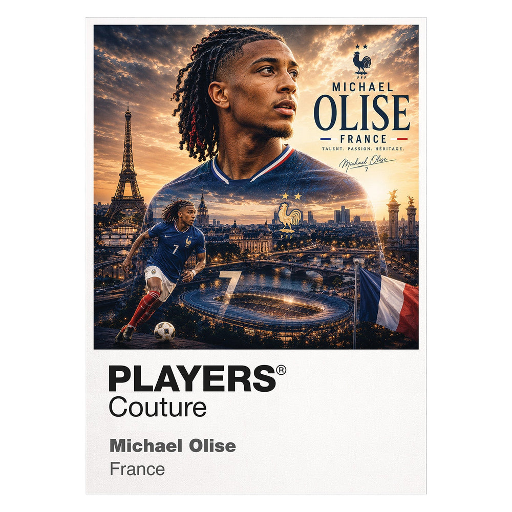 Michael Olise France Atlas Frame artwork by Players Couture