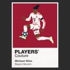 Michael Olise Bayern Munich Icon Frame artwork in black