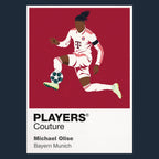 Michael Olise Bayern Munich Icon Frame artwork in navy