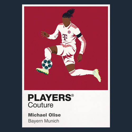 Michael Olise Bayern Munich Icon Frame artwork in navy