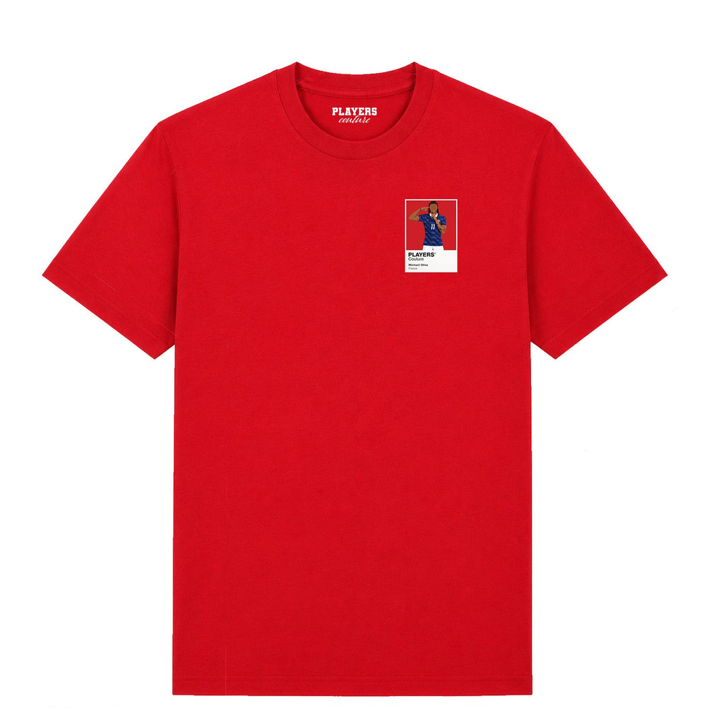 Michael Olise France Icon Frame Men's T-Shirt in Red
