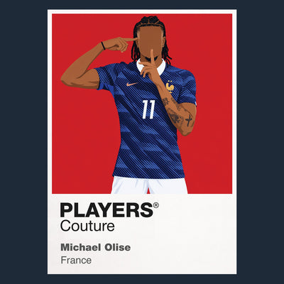 Michael Olise France Icon Frame artwork in navy