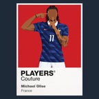 Michael Olise France Icon Frame artwork in navy