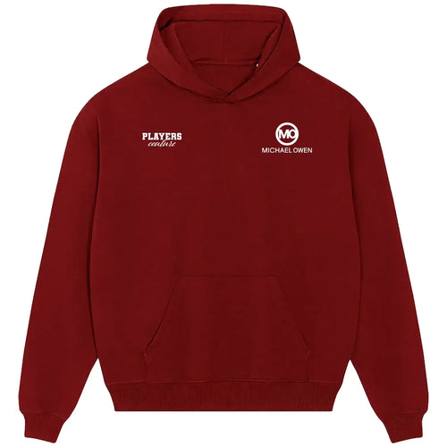 Michael Owen hoodie – red men's hoodie featuring the Michael Owen Players Couture logo