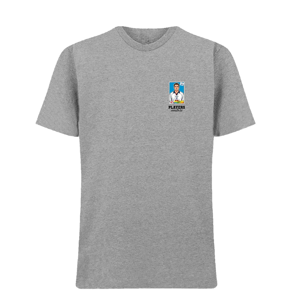 Michael Owen World Cup t-shirt – grey men's t-shirt featuring the Michael Owen World Cup Players Couture logo