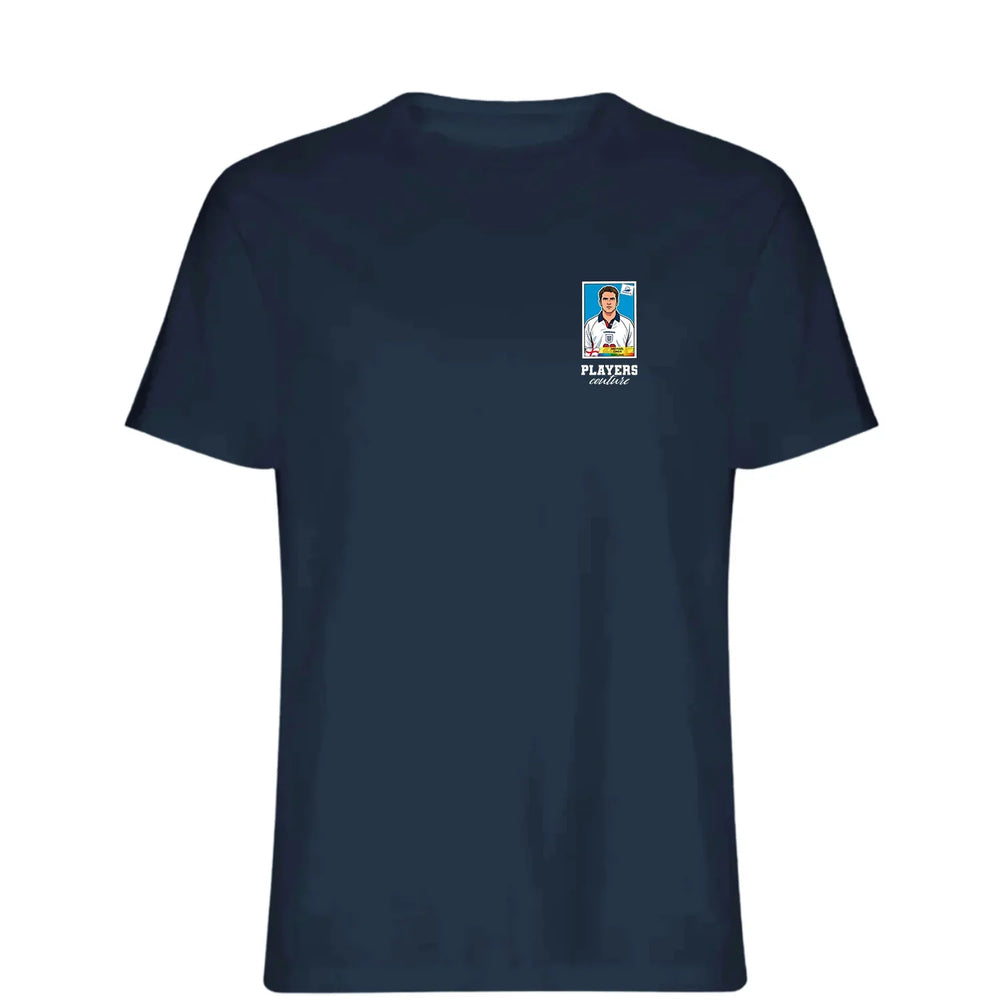 Michael Owen World Cup t-shirt – navy men's t-shirt featuring the Michael Owen World Cup Players Couture logo