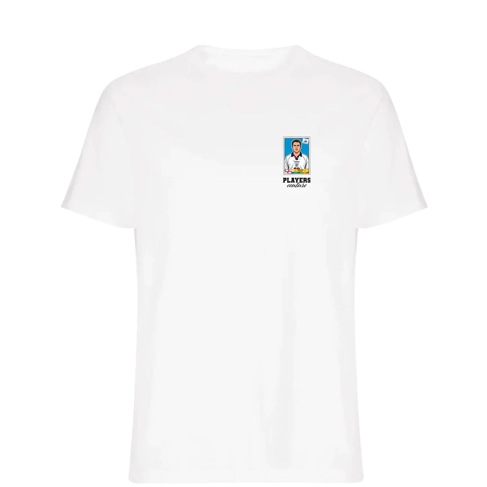 Michael Owen World Cup t-shirt – white men's t-shirt featuring the Michael Owen World Cup Players Couture logo
